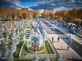 Evéniums Concept enneige la place Jean Jaurès à Béziers - EVENIUMS CONCEPT